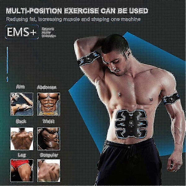 Ems Muskeltoningsbælte Elektrisk Mavemuskelstimulator Træner Abdominal Træningsmaskine Gym Fitness Træning - Ny SZJR