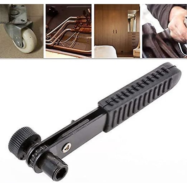 Mini Spärrnyckel 1/4\" Fäste Clip-on Stång Hylsmejsel för Garage Handverktyg (Svart)