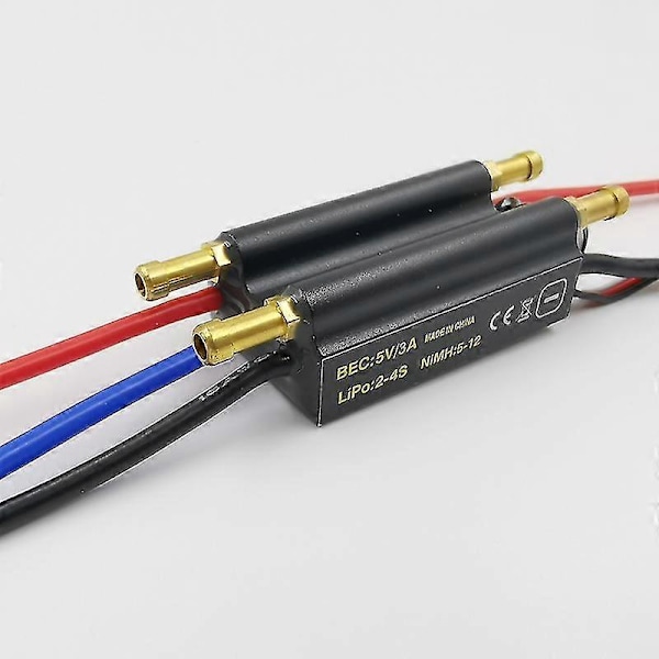 RC Båt Borstlös Motor ESC 30A Borstlös ESC Hastighetsregulator Stöd 2-6S BEC 5V/4A kompatibel med RC Båt