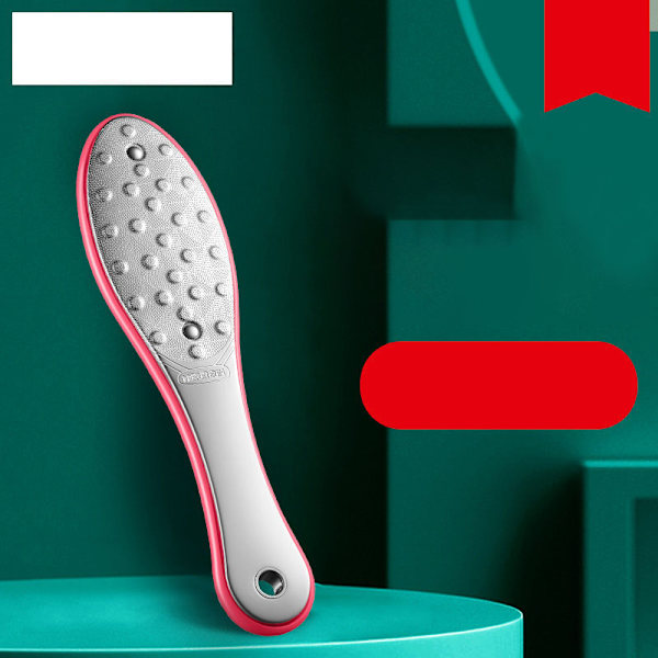Dobbeltsidet fodrasp Rustfrit stål Fod Callus Remover til fjernelse af hård hud Rose Red