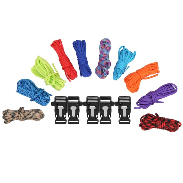 10st 3M/9.8FT Utomhus Camping 7-trådig Paracord Multifunktionellt Kraftigt Flätat Rep