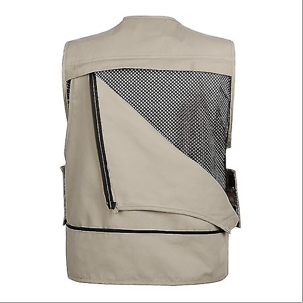 Fotografering Vest til Fritid, Fiskeri, Rapportering, Instruktion og Jagt - Khaki XXL