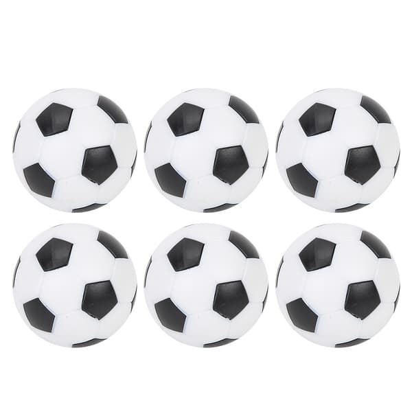 Bordfodbold Fodbolde Udskiftning Mini Plastik Sort og Hvid Fodbold (6 stk)