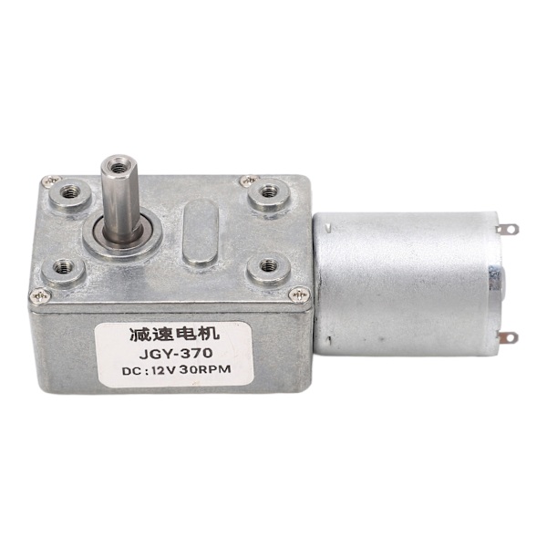 12mm enkeltaksel DC-gearmotor selvspærrende reversibel DC12V hastighedsreduktions snekkegear motor 30RPM