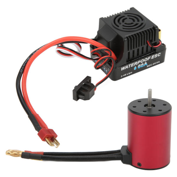 RC børsteløs motor ESC Combo 60A ESC S3650 5200KV børsteløs motor kit til 1/10 RC bil lastbil crawler