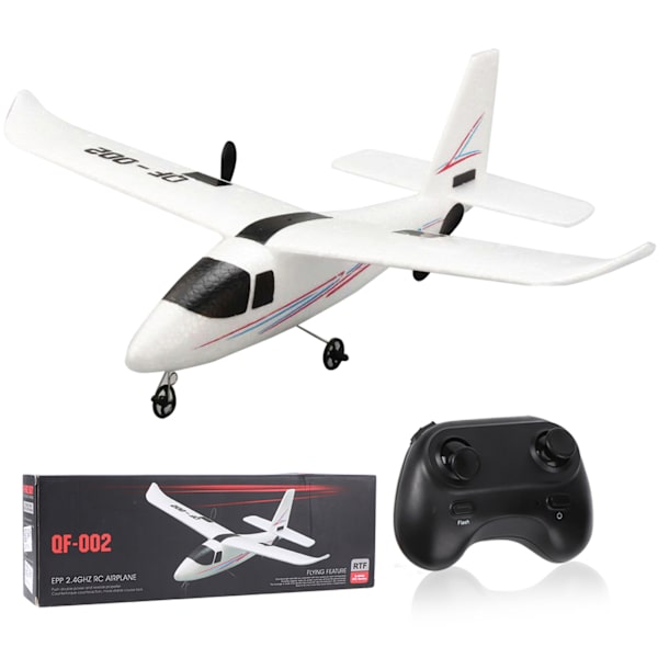 DIY fastvinget flyvemaskine svævefly DropResistant fjernbetjening fly RC fly (med LED)