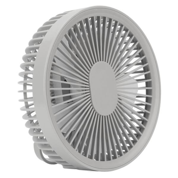 Ulkoilma yövalo kattotuuletin 2 in 1 kannettava USB-lataus LED-tuuletin kotiin autoon toimistoon pöydälle retkeilyyn matkustamiseen harmaa