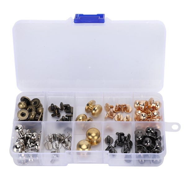 Monk Head Rivet Nipple Nail Boxed Brass Plating DIY Leather Craft Bag Screw Accessories KQ‑403