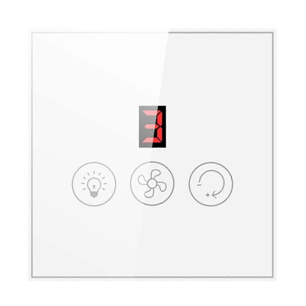 Tuya Smart Switch Controller EU-kontakt Takfläkt Lampa Strömbrytare Vit
