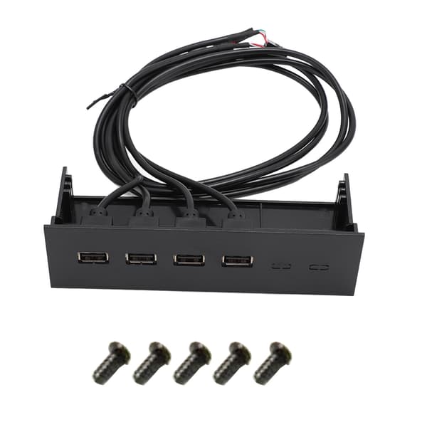 USB Frontpanel Hub 5,25 tommer 4 porter Høyhastighets Stabil Plug and Play Optisk Stasjon Frontpanel for Desktop Motherboard