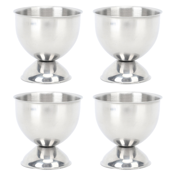 4-pack äggkoppset i rostfritt stål, 40 ml, hög temperaturbeständig, slät yta