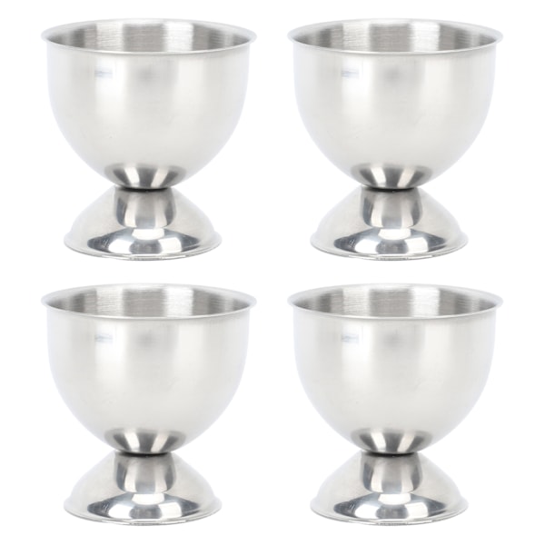 4PCS Egg Cup Set 40ml Stainless Steel High Temperature Resistant Sleek Surface Egg Cup Holder