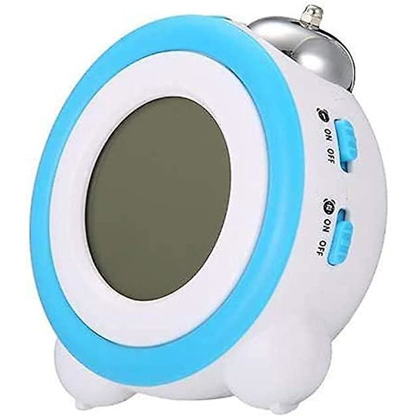 Mini Dubbel Klocka Väckarklocka Kreativ Väckarklocka LED Batteridriven Digital Display Tyst Väckarklocka (Utan Batteri)