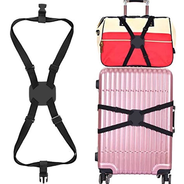 Bagagerem med anti-kläm spänne, hög elasticitet resväska fäste bälte, justerbar väska elastik