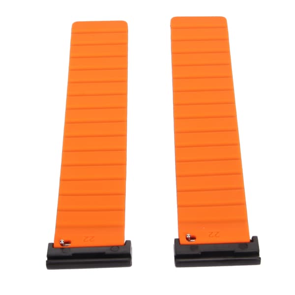 Magnetisk urrem 26mm Svedtæt silikone urrem Hurtigudløselig urrem til Vertix 2 Sort og orange