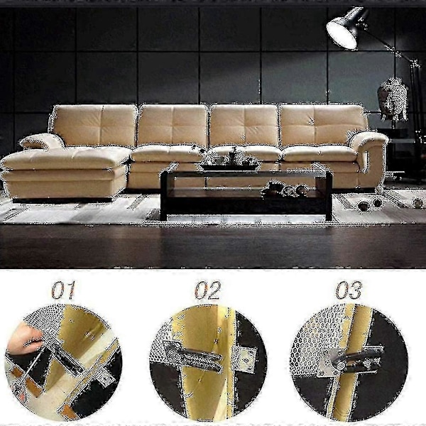 Moduulisohvan liitin, 4 kpl metallinen sohvan liitos Alligaattori-tyylinen moduulisohvan liitin Tao