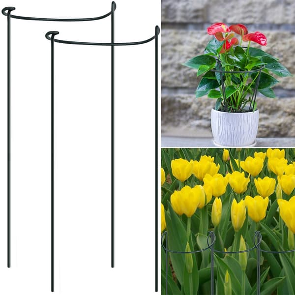 Växtstöd Växtpinne Halvrund Växtstödsring Trädgårdsblomstöd Växtstödspinnar för Krukväxter
