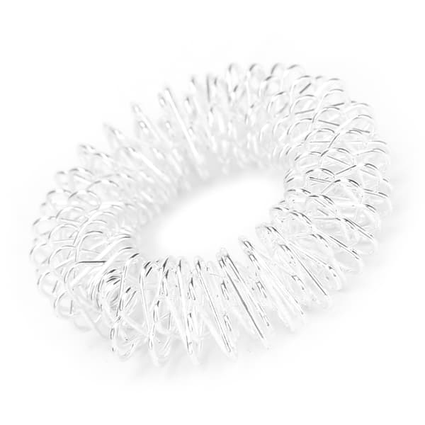 Spikiga Sensoriska Fingerringar Stresslindring Fingermassage Smärtterapiringar för Barn Vuxna Silver