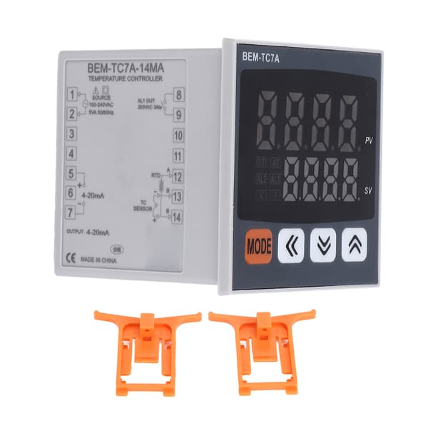 PID temperaturkontroller 72x72mm digitalt display intelligent termostat AC 100-240V