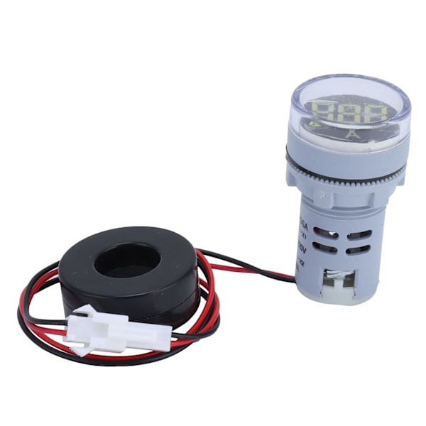 Digital strömningsmätare Universal Amperemeter Signalindikatorlampa Ljus AC 220V AD16‑22DSAWhite
