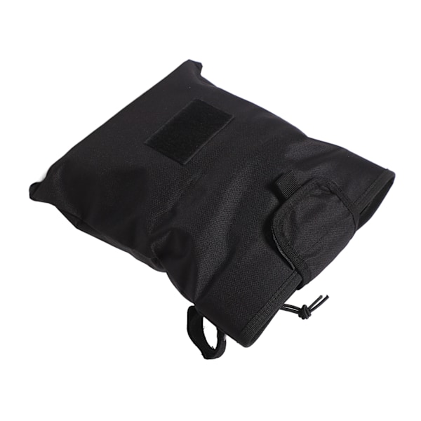 Dump Drop Pouch Multifunktionell Nylon Bärbar Fällbar Återvinningsväska Midjehängande Återvinningsväska för Utomhus Svart