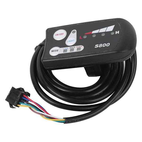 EBicycle Lithium Batteri LED Meter S800 Display Horisontal Sort/Hvid Skærm (36V )