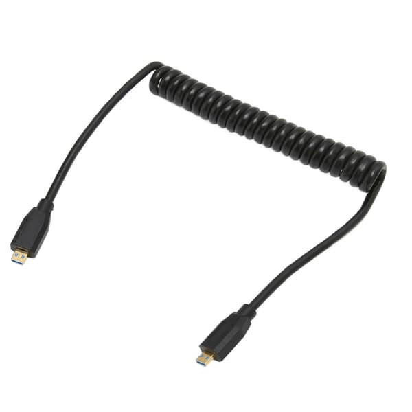 Micro HD Multimedia Interface-kabel hane till hane 8K 60Hz spiralkabel för HDTV digitalkamera surfplatta