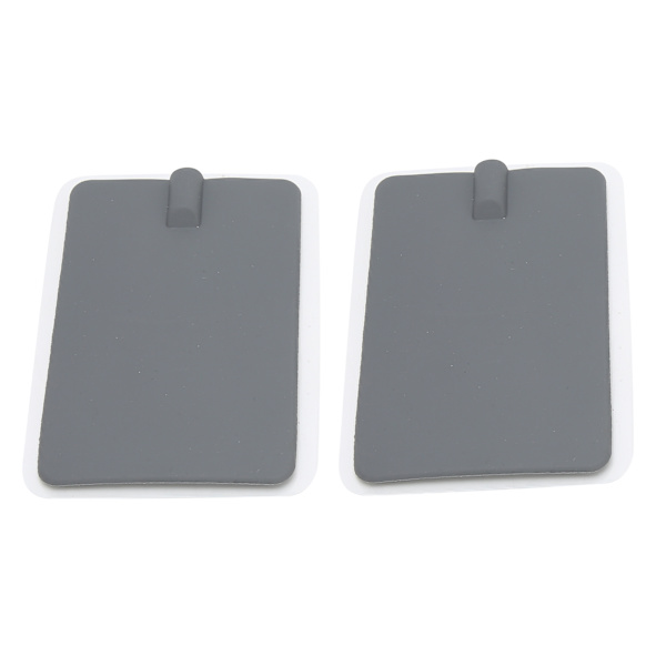 2 stk. Silikone Elektrode Pude Blød Elektrode Patch til Fysioterapi Instrument Grå 7 x 11cm