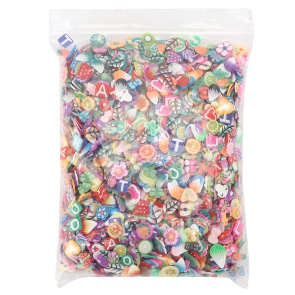 3000 stk. leireperler, glatte, lette, vanntette DIY-leirefruktskiver for håndlaget dekorasjon