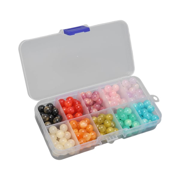 200 stk. Armbåndsfremstilling af perler 10 farver DIY rund perlehalskæde Fremstilling af perler til smykker Armbåndsfremstilling Håndværksprojekter
