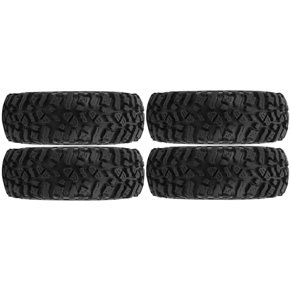 4 kpl 1/10 RC Crawler 1,9 tuuman alumiinivanteet ja 115 mm kumirenkaat D90/F350/SCX10 musta