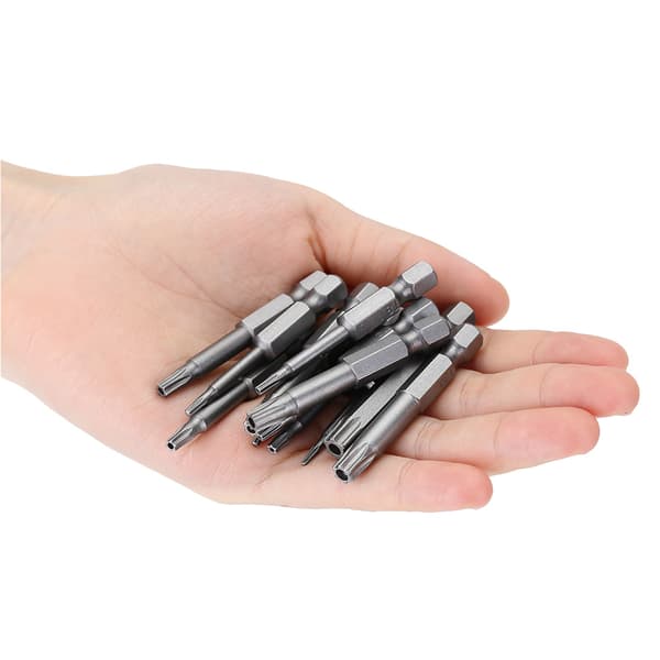 12 stk. Krom Vanadium Stål 1/4in Hex Shank T5-T40 Magnetiske Sikkerheds Stjerneskruetrækker Bits