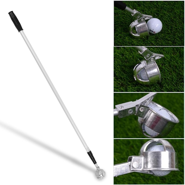 Holdbar Golfballplukker Klo Grip Retriever Golfer Utstyr Tilbehør 4 Seksjoner