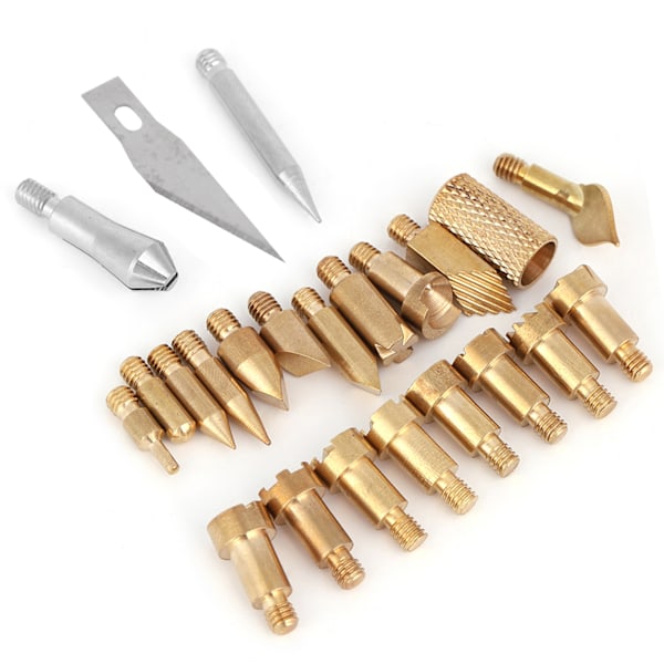 23PCS Craft vedeldande pennspetsar Stencillödning Pyrography Working Carving