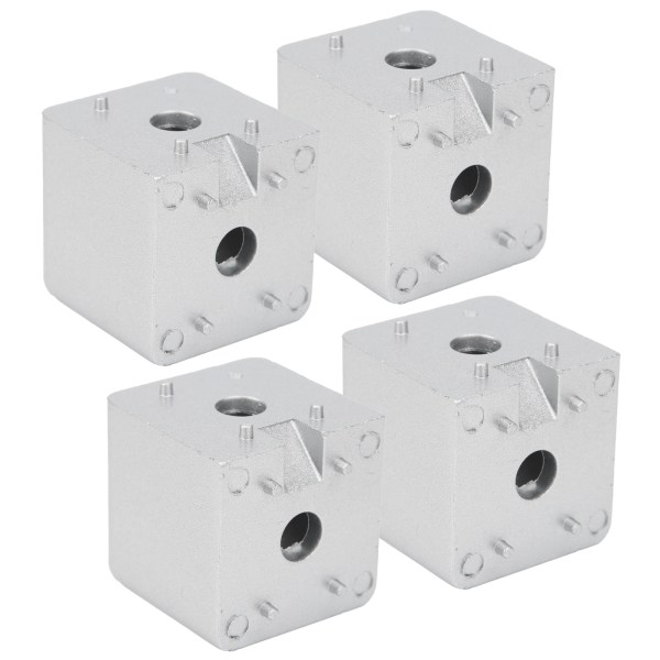 4 stk rettvinklet koblingsblokk Aluminiumsprofiler Fitting Connector Industrielle rekvisita Europeisk standard 40 2-veis