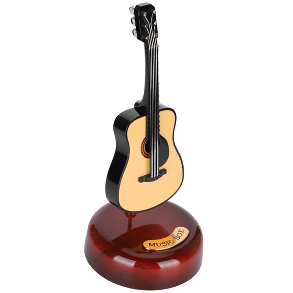 Gitarr Roterande Speldosa Mini Heminredning Musikinstrument Prydnader Liten Present