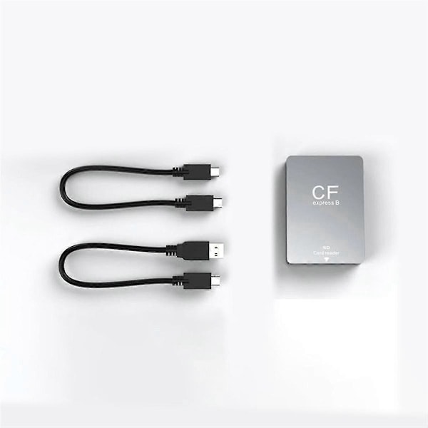 2 in 1 CFexpress Type B SD-kortinlukija CFexpress-lukija USB 3.2 10 Gbps kaksoispaikka /A-kaapelilla yhteensopiva