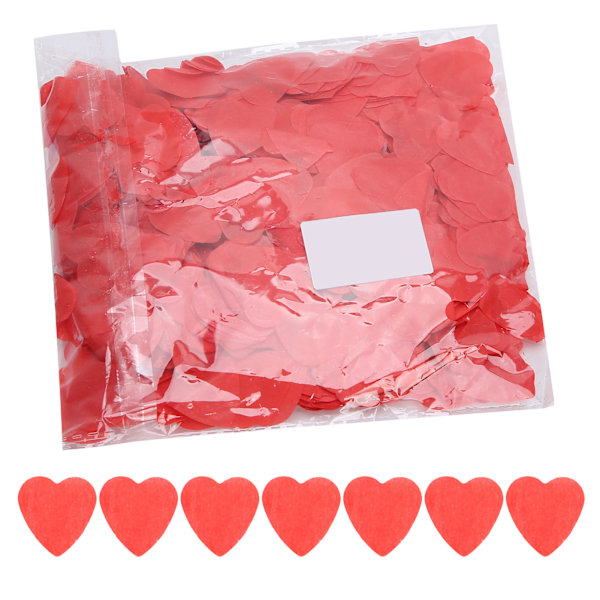 2 poser 60g 2,5 cm røde hjerteformede konfetti bryllupsfest Valentinsdag konfetti dekorasjon