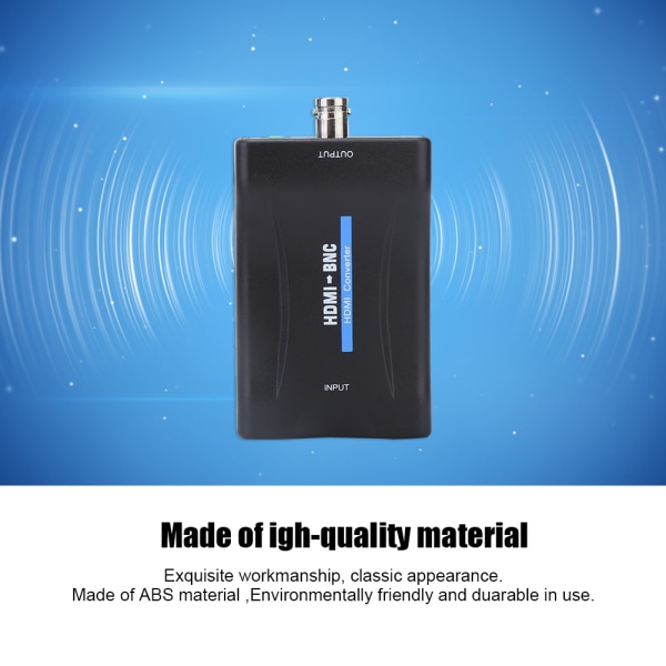 HDMI til BNC Composite Video og 3,5 mm Audio Signal Converter Adapter 480i 576i Understøtter NTSC / PAL