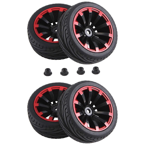 4 kpl 12 mm Hex-vanteen reunat ja OD 2,59 tuuman kumirenkaat, D