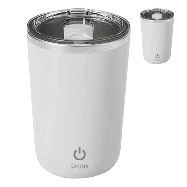 350 ml automatisk magnetisk omrörningsmugg tvättbar omrörande kaffemugg med innerfoder i rostfritt stål för mjölk