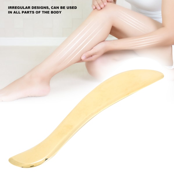 Messing Gua Sha Tool Fascia Akupunktmassasje Muskelsmertelindring Skrapebrettmassasjeapparat