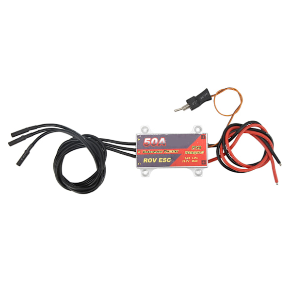 50A RC borstlös ESC 2‑6S IPX8 vattentät elektronisk hastighetsregulator med strömbrytare för RC undervattensdrivare
