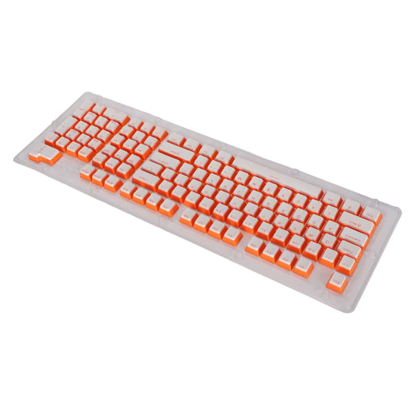 Tangentbordsknappar 110 tangenter FOS Step Slitstark OEM-höjd Ergonomisk design Datortillbehör Vit Orange Röda tecken