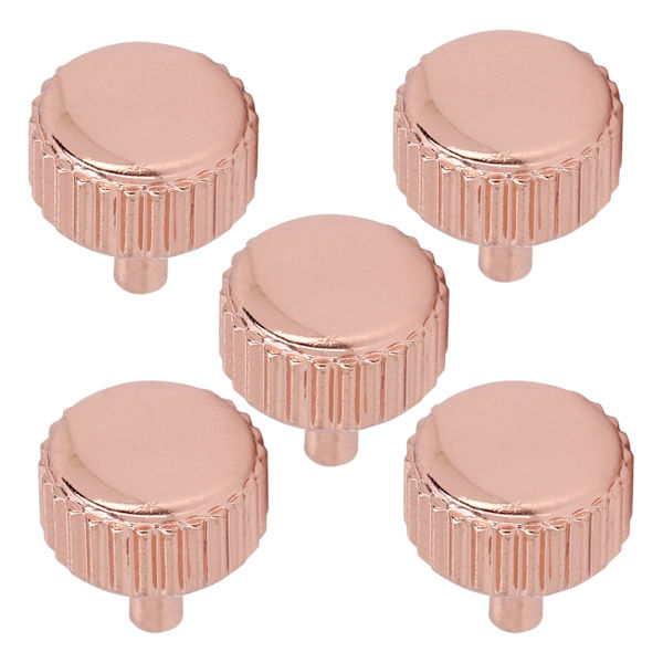 5 stk. Professionel udskiftningsurkrone i rosaguld til reparation af ure - 5,5 mm / 0,22 tommer