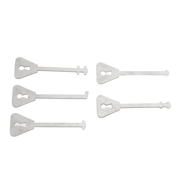 5PCS Master Keys Rustfritt Stål Erstatning Skjelettlås Nøkkelsett Flere Former Låsplukk Nødhjelpsverktøy