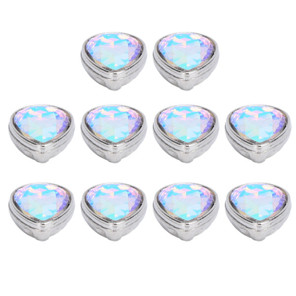 10 st Rhinestones Patchable Stylish Bright Edged Claw Rhinestone för DIY Hand‑Made DekorationAB Färg