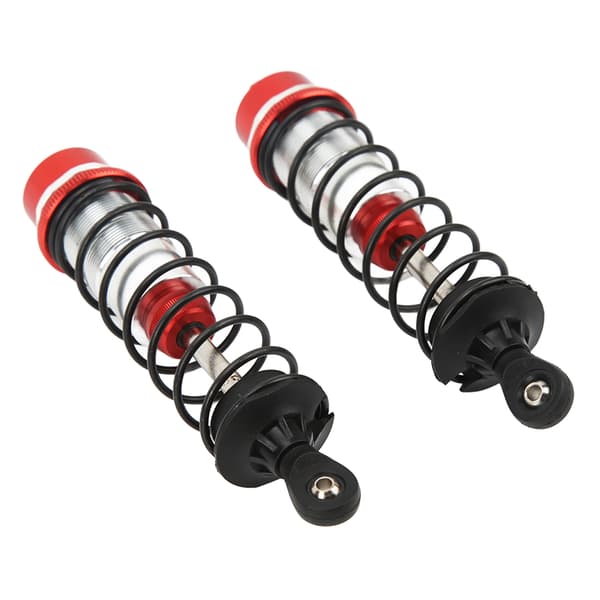 Et par RC frontstøtdempere i aluminiumslegering, høy elastisitet, RC frontfjærdemper for ARRMA 1/7 rød