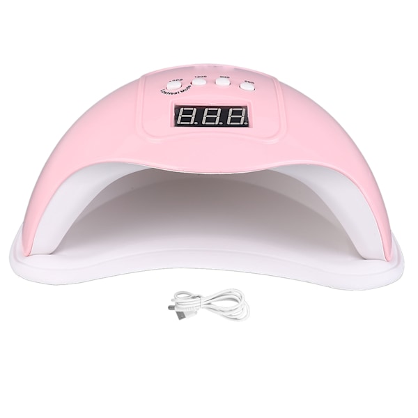 Digital Nail Dryer 24pcs Light Chips 48W Portable Multi Mode USB LED Manicure Lamp Pink