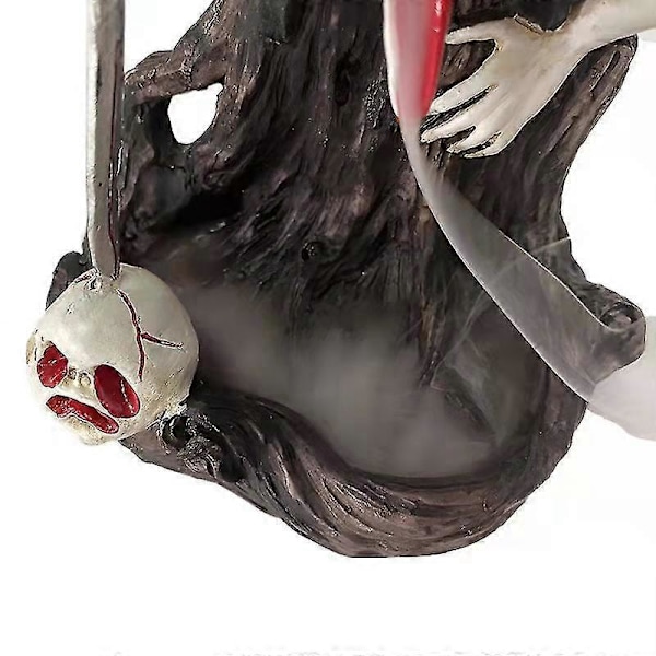 Halloween Hodeskalle Hode Røkelsesbrenner Resin Backflow Aroma Brenner Håndverk Aromaterapi Dekorative Ornamenter (1 stk)